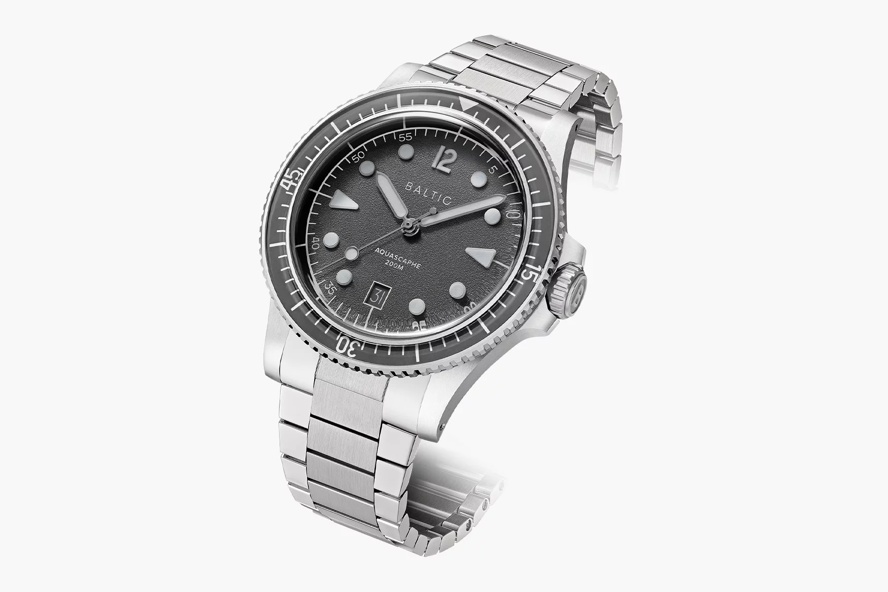 Grey Baltic Aquascaphe MK2 Date on flat-link bracelet