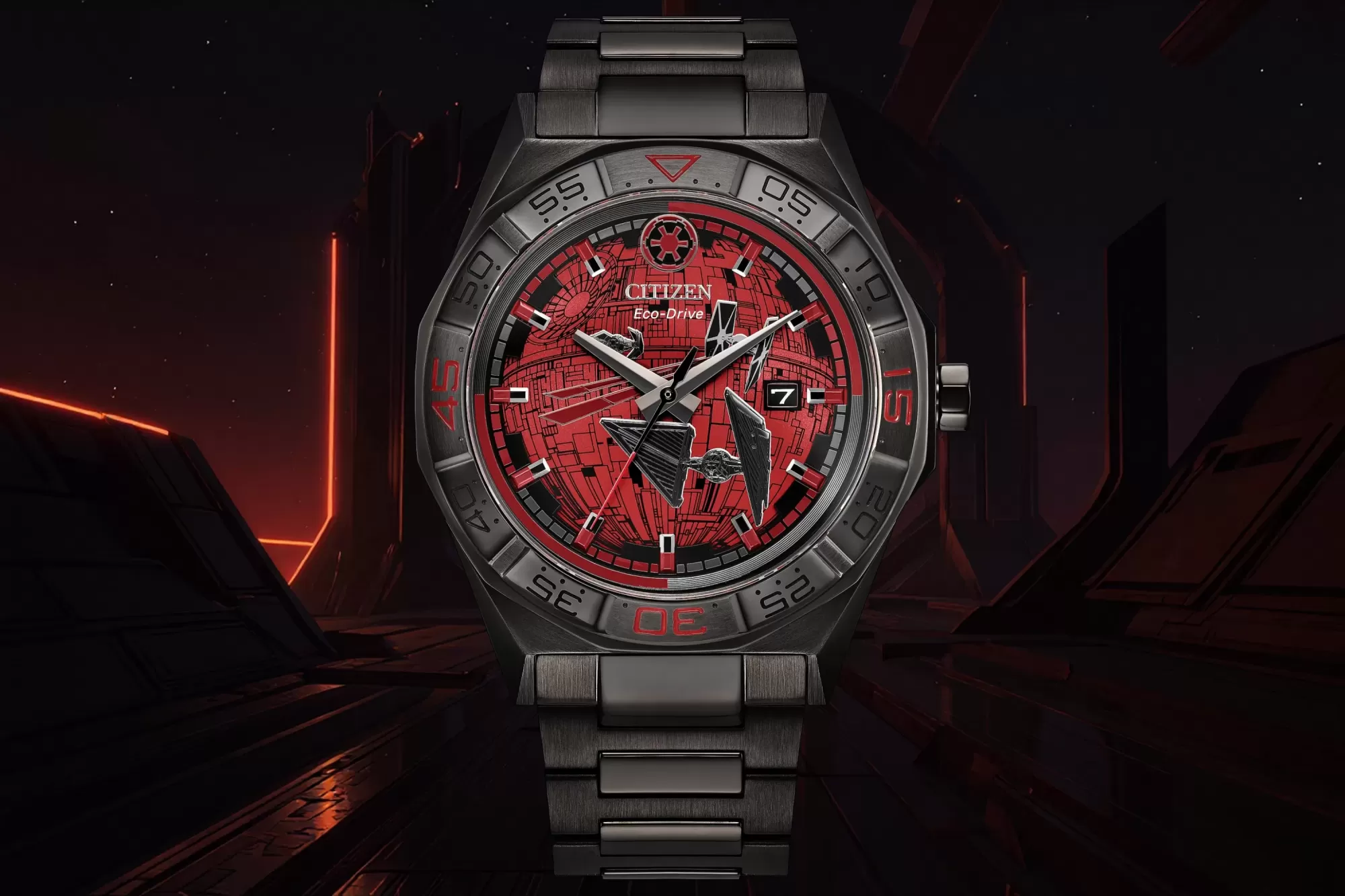 シチズン Imperial Battle AW1857-57W、ダークサイドをエコ・ドライブへ