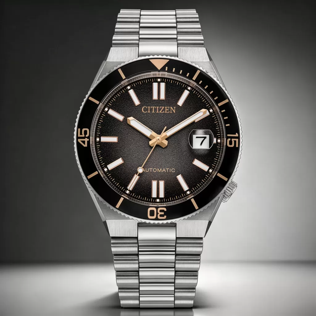Edición limitada Citizen Tsuyosa Shore Time Slip en negro y dorado