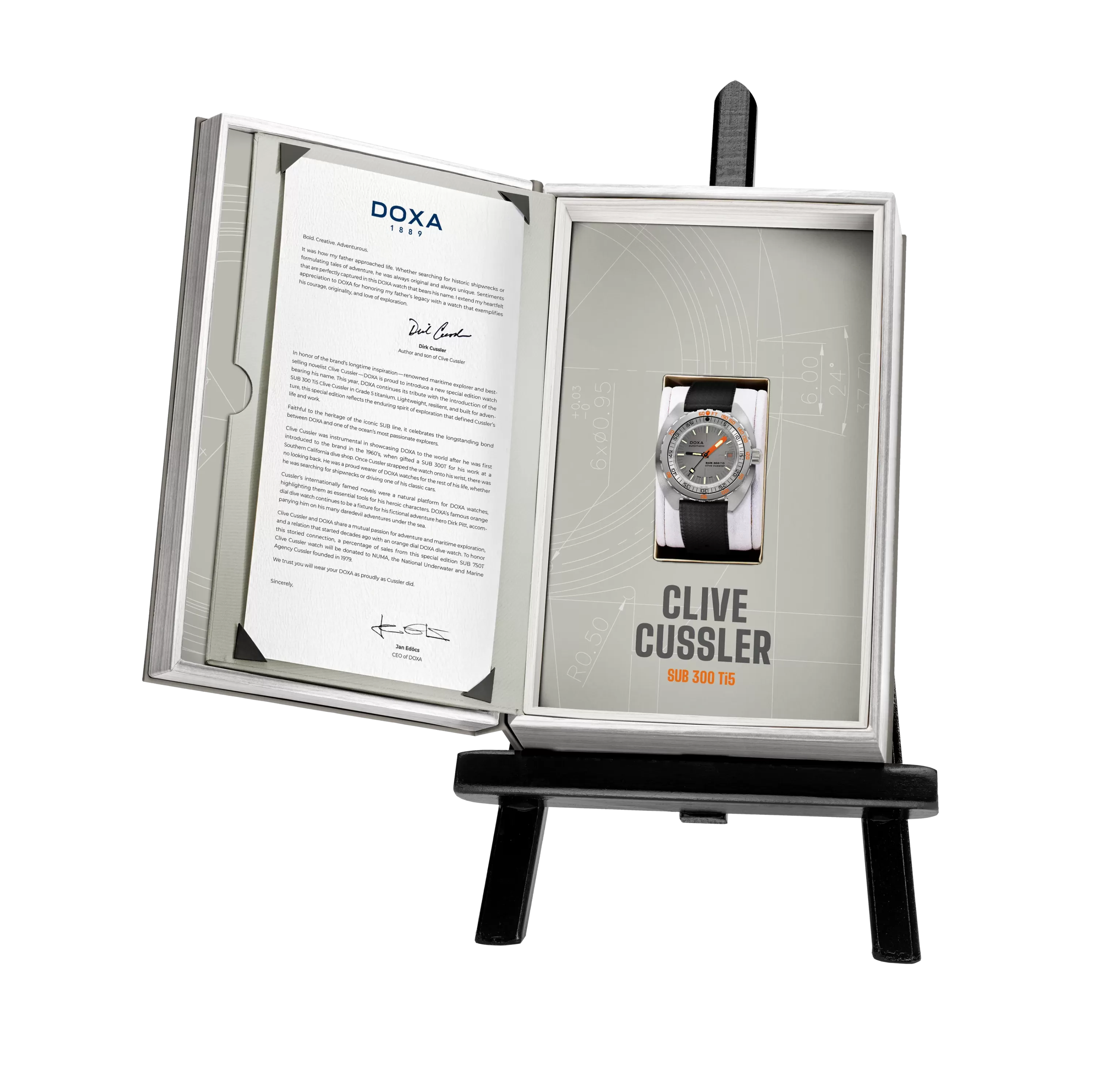 DOXA SUB 300 Ti5 Clive Cussler 프레젠테이션 박스