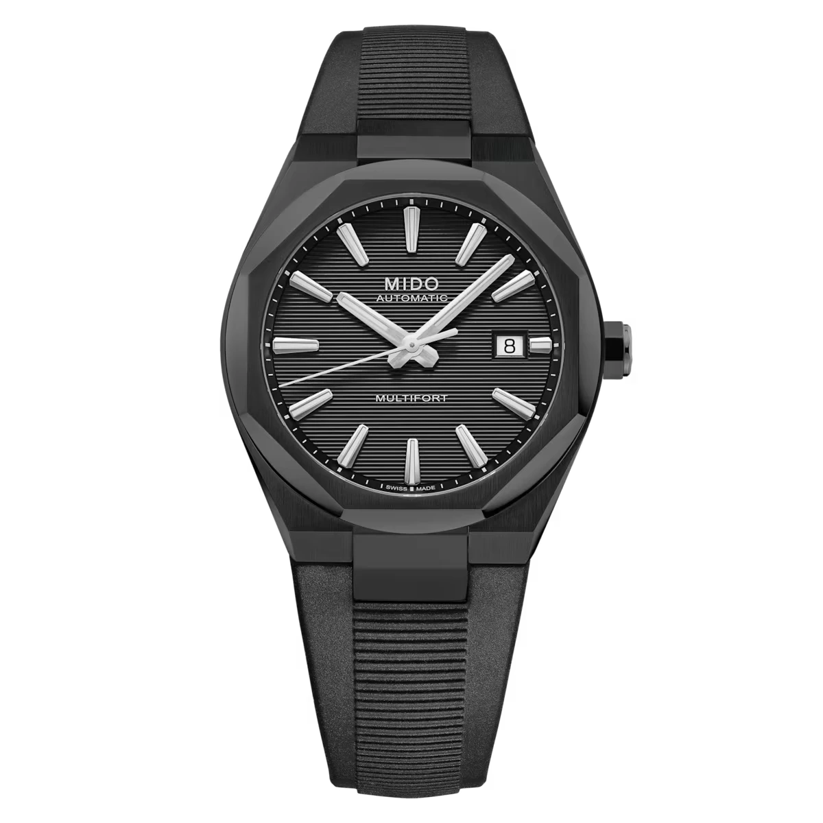 Front view of the Mido Multifort 8 One Crown M055.507.37.051.00