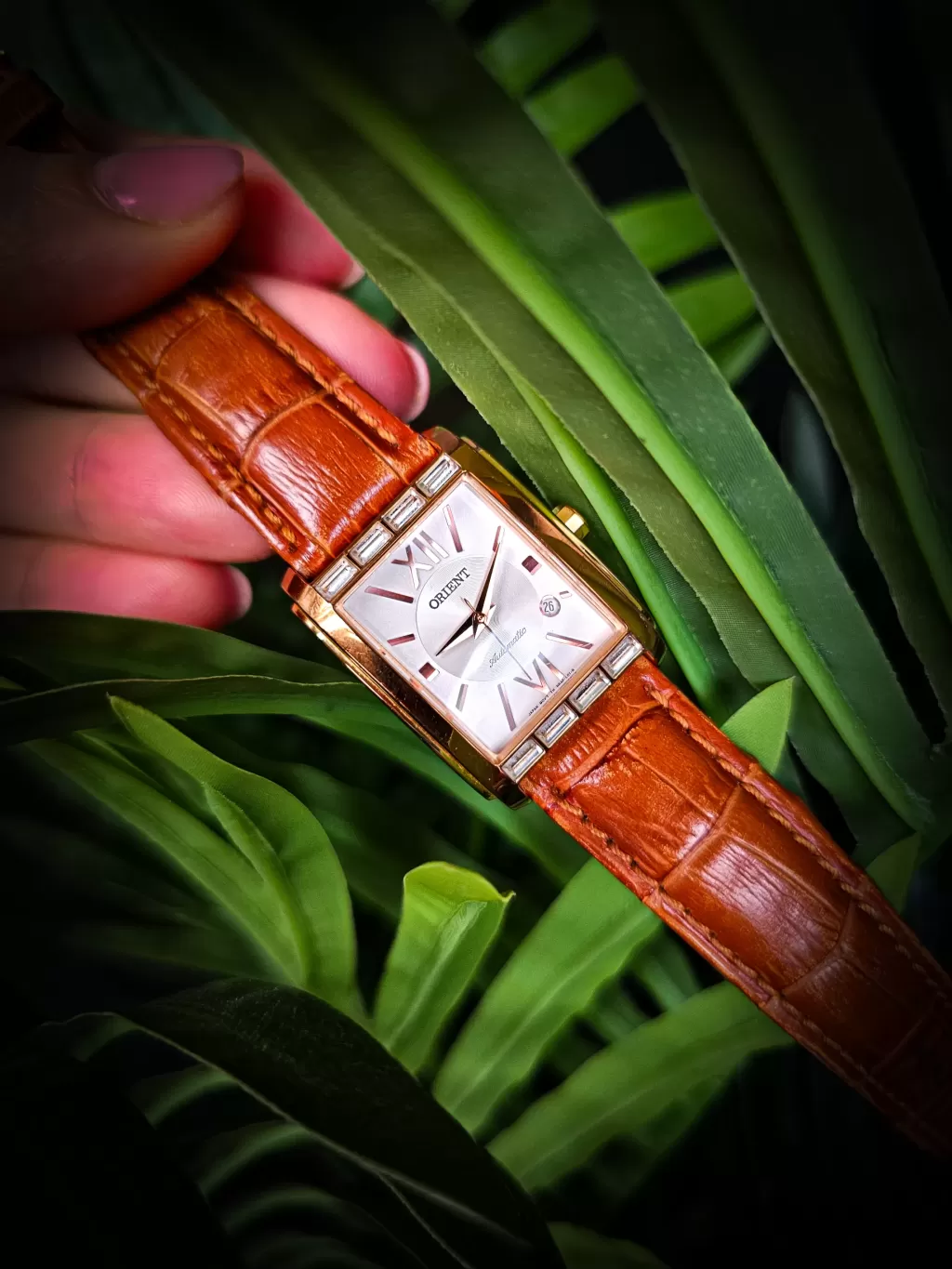 One Of The Smallest Automatic Rectangular Watches Orient FNRAP004W0