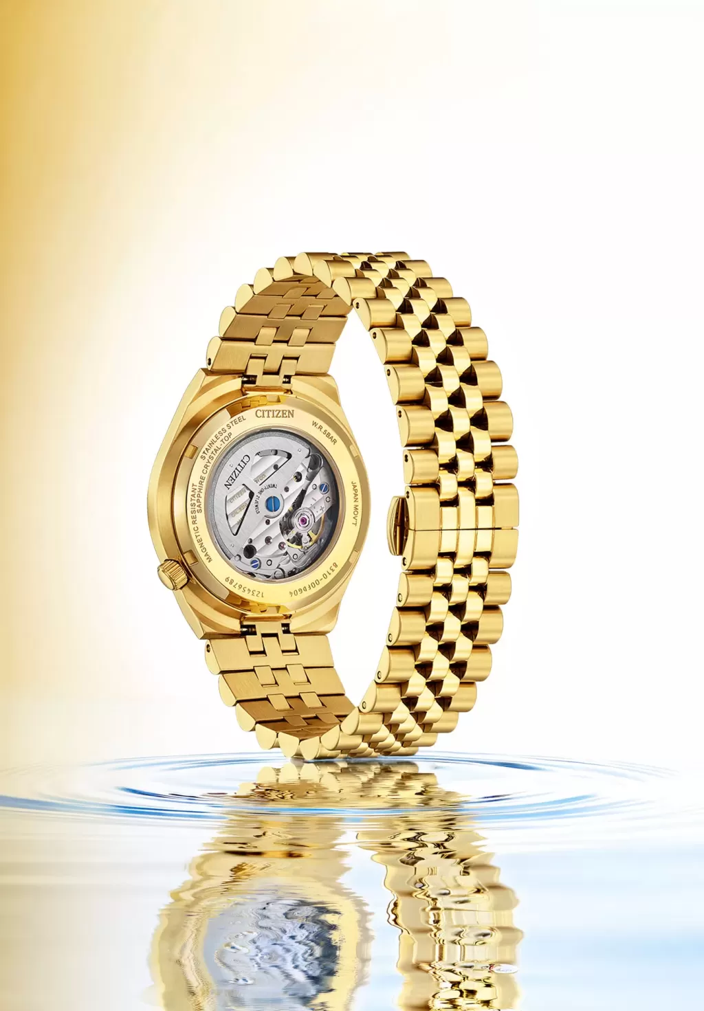 Fond de boîte de la Citizen Tsuyosa 60 NK0022-50A, alternative abordable à Rolex