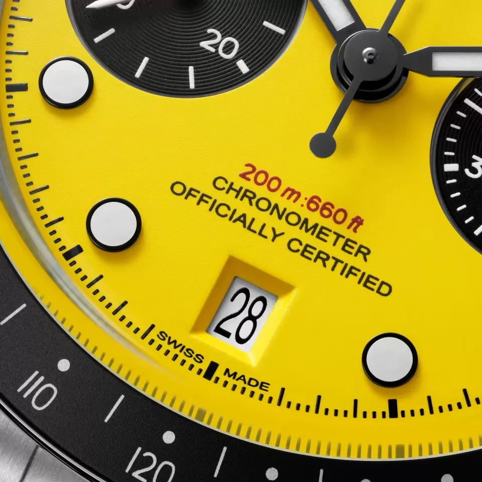 Tudor Black Bay Chrono 39の文字盤クローズアップ
