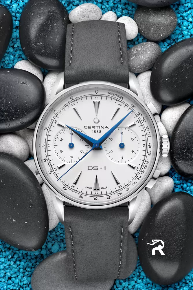 Certina DS-1 Chronograph Automatic C029.462.16.011.00 다이얼 클로즈업