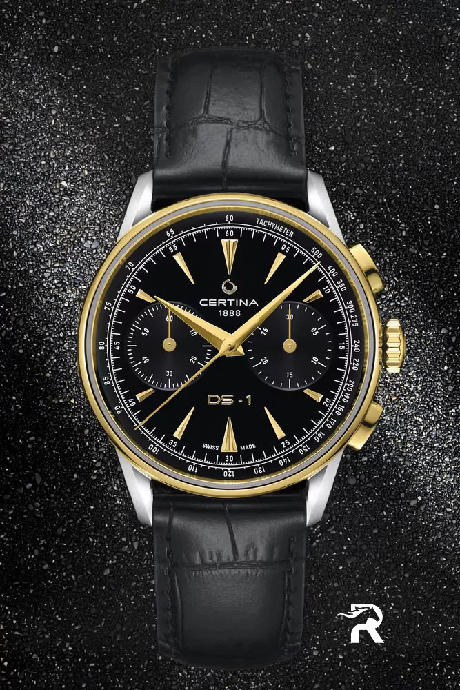 Certina DS-1 Chronograph Automatic C029.462.26.051.00 다이얼 클로즈업