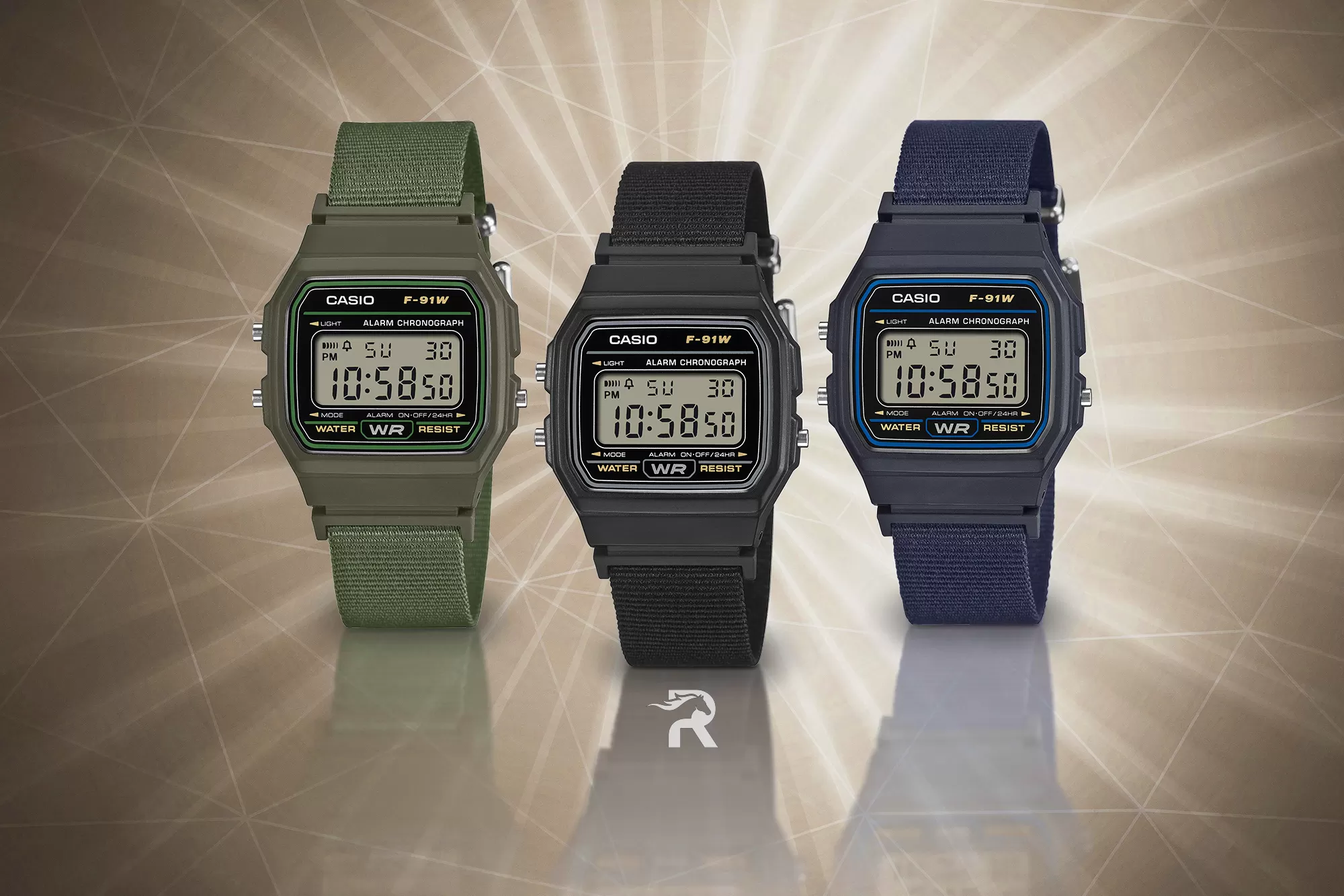 The Lightweight Casio F-91WF Watch on Cloth-Strap