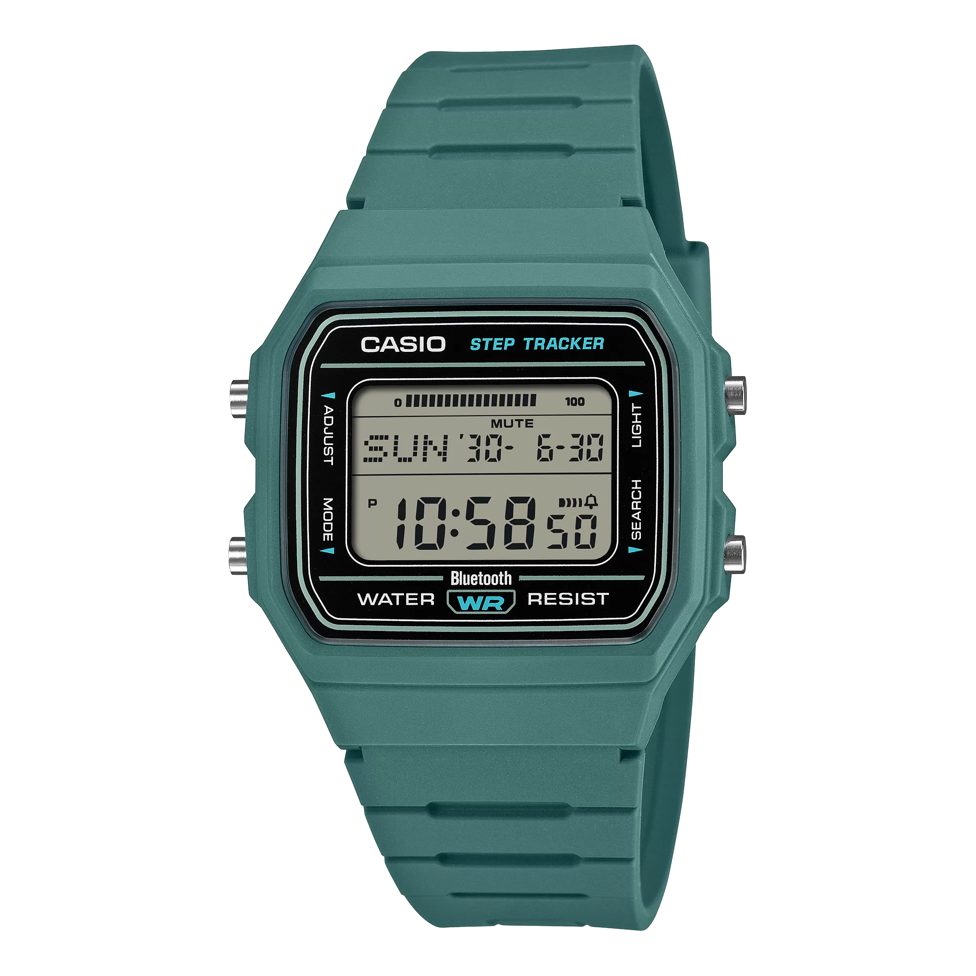 Casio F-B100W-3A sage-green digital watch