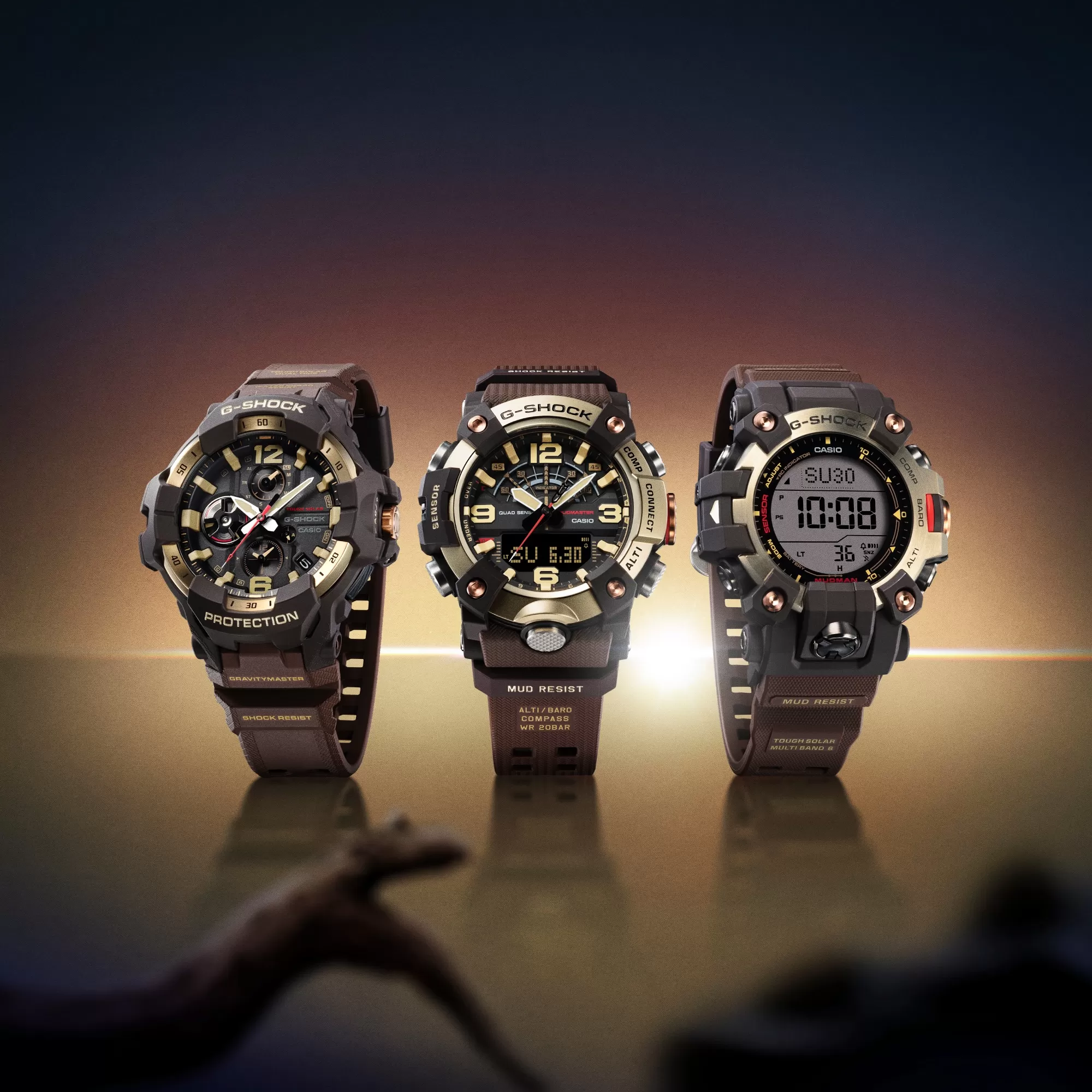 Casio Launches Master in Horizon Gold G-Shock Trio
