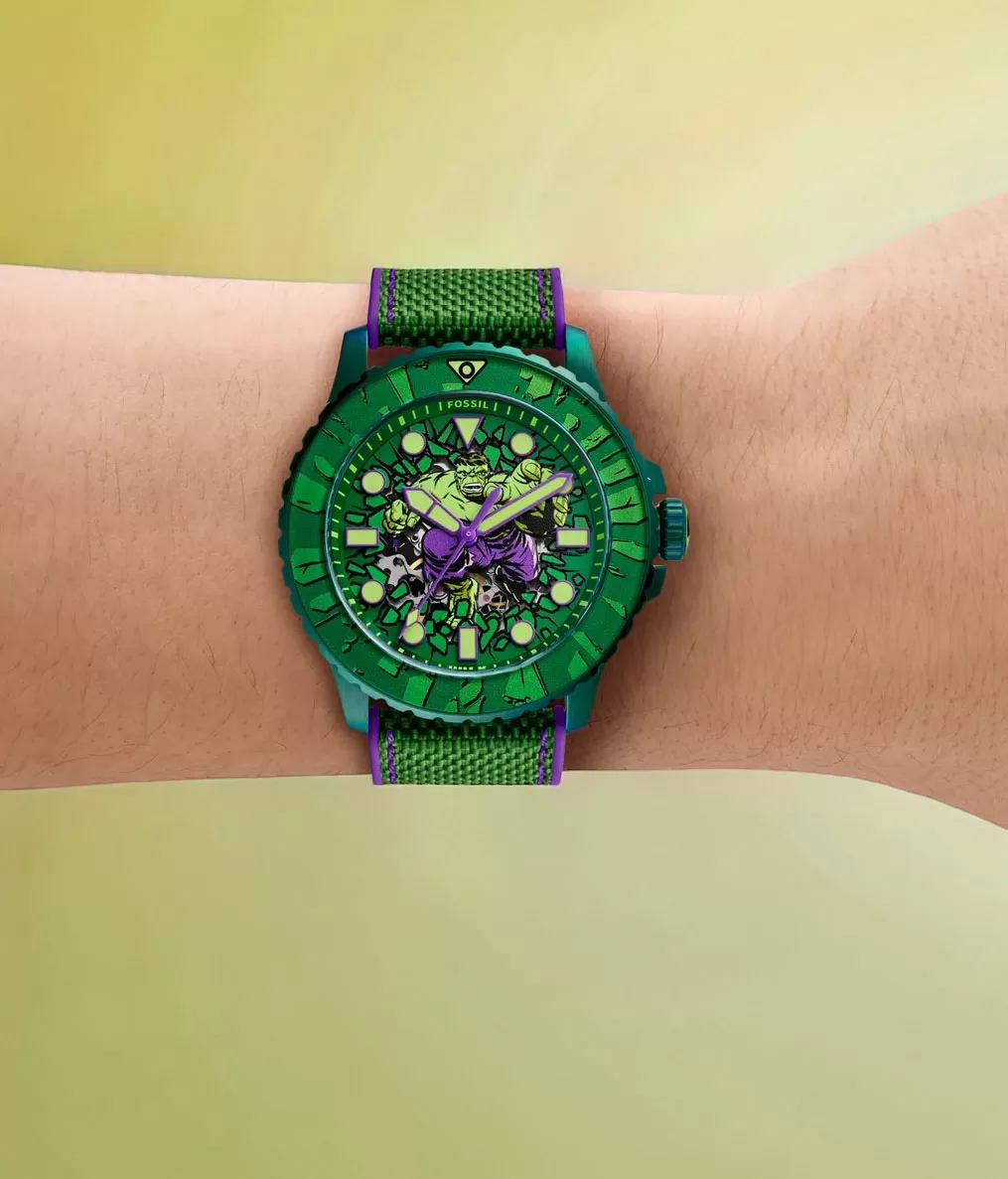 Limitierte Fossil The Incredible Hulk am Handgelenk