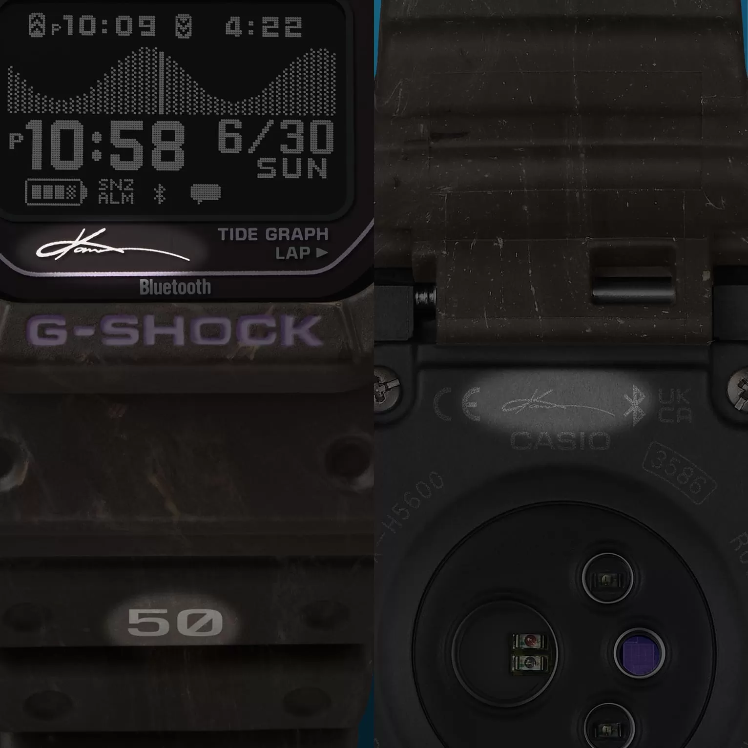 Kanoa Igarashi signature and number 50 details on the G-LIDE