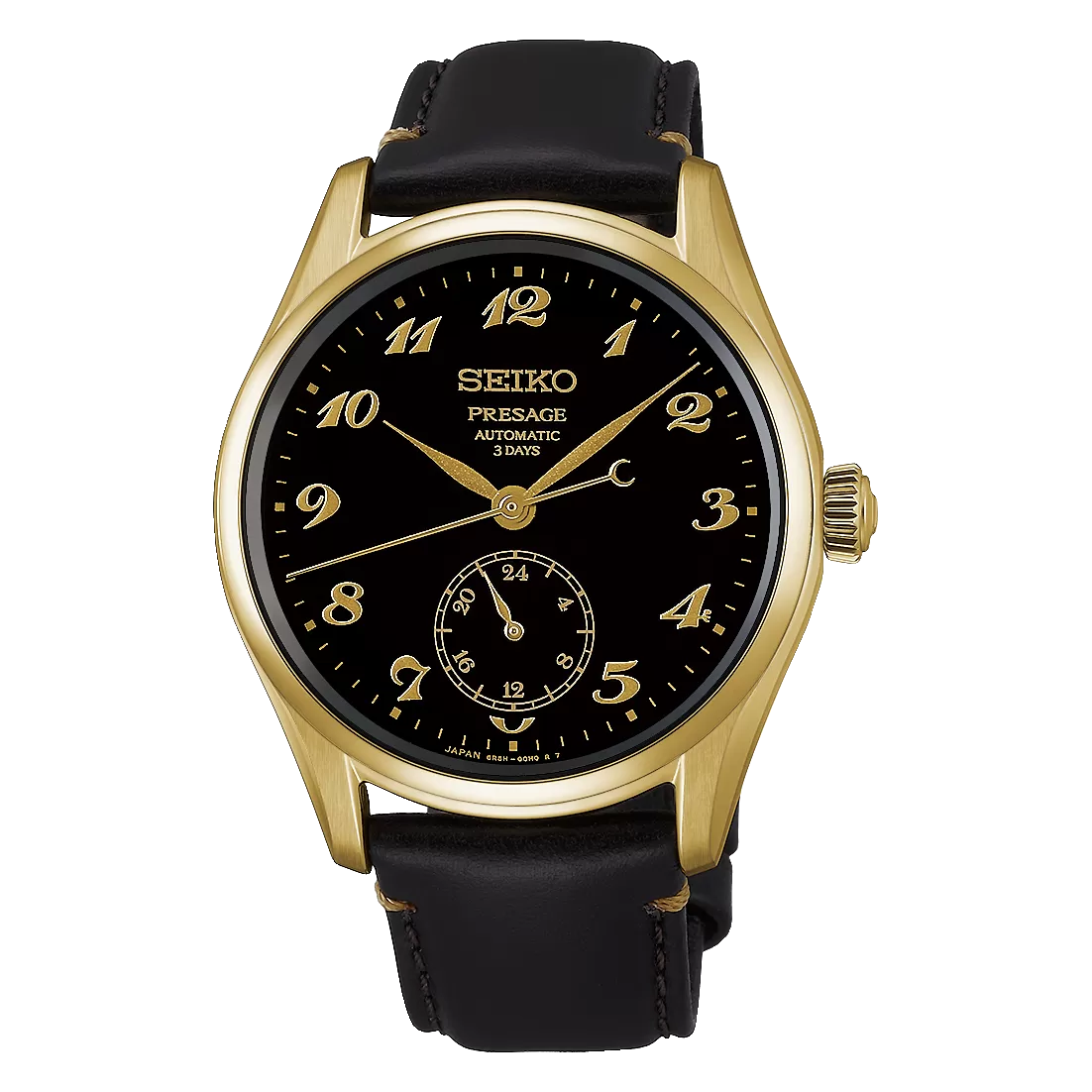 Seiko Presage HCC006J1 with black Urushi lacquer dial and gold-coloured case