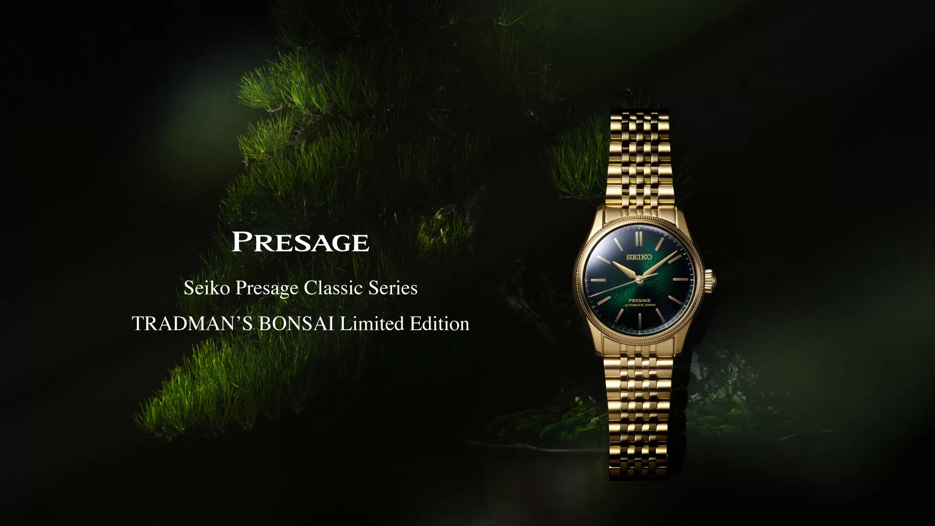 Seiko Presage x Tradman’s Bonsai HCC009J1 Turns Pine Into Gold