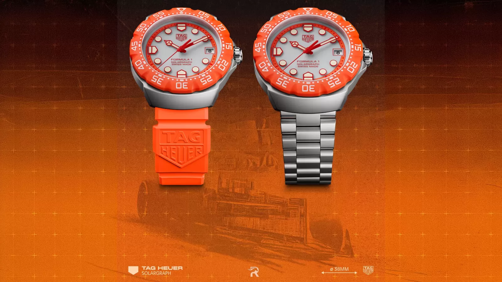 Tag Heuer Formula 1 Solargraph 38 Mm Limited Edition Orange WBY111L BA0042 And WBY111H FT8128