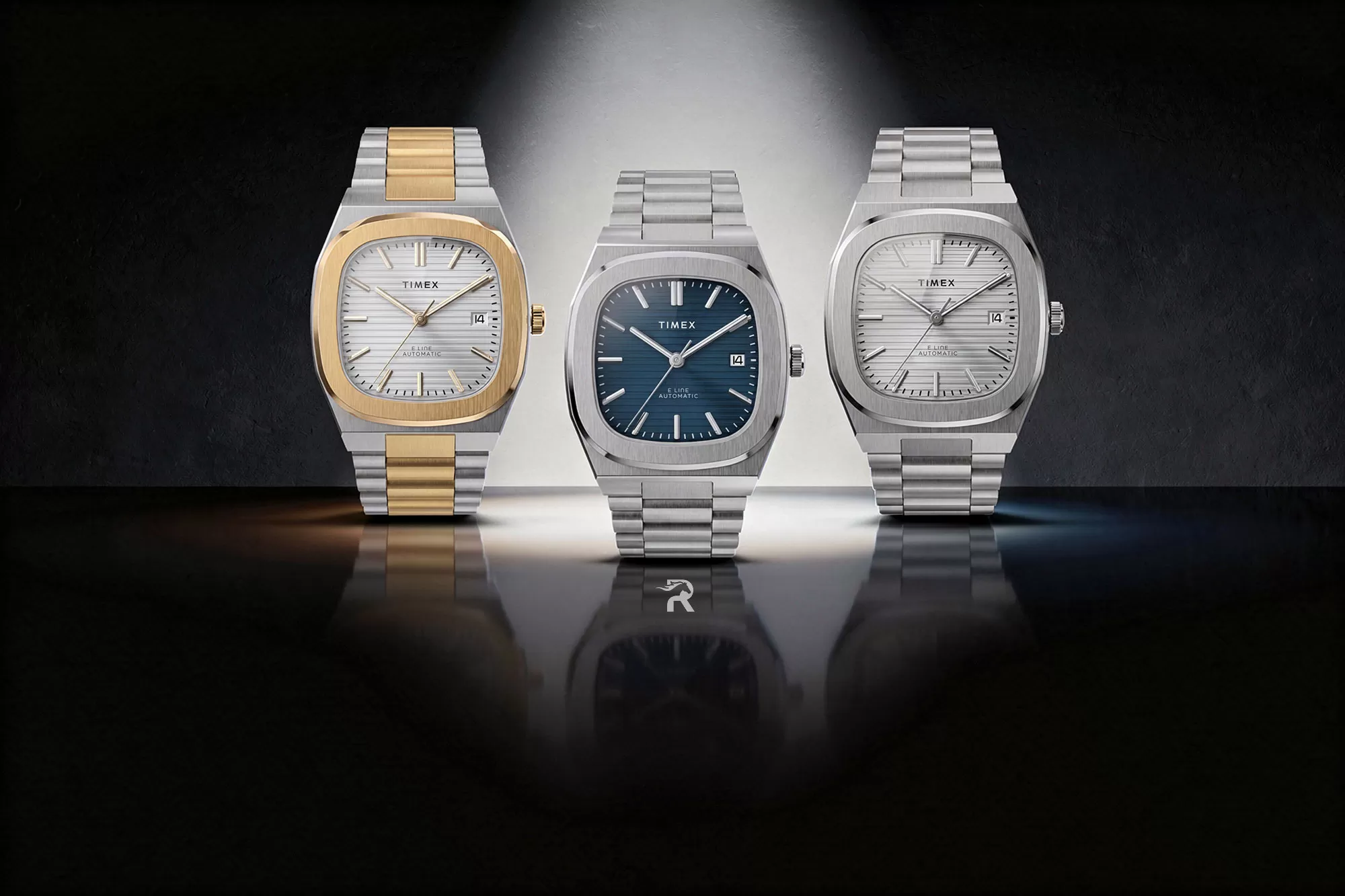 Timex vergrößert die Automatic E Line auf 38 mm und ergänzt drei Modelle mit integriertem Armband