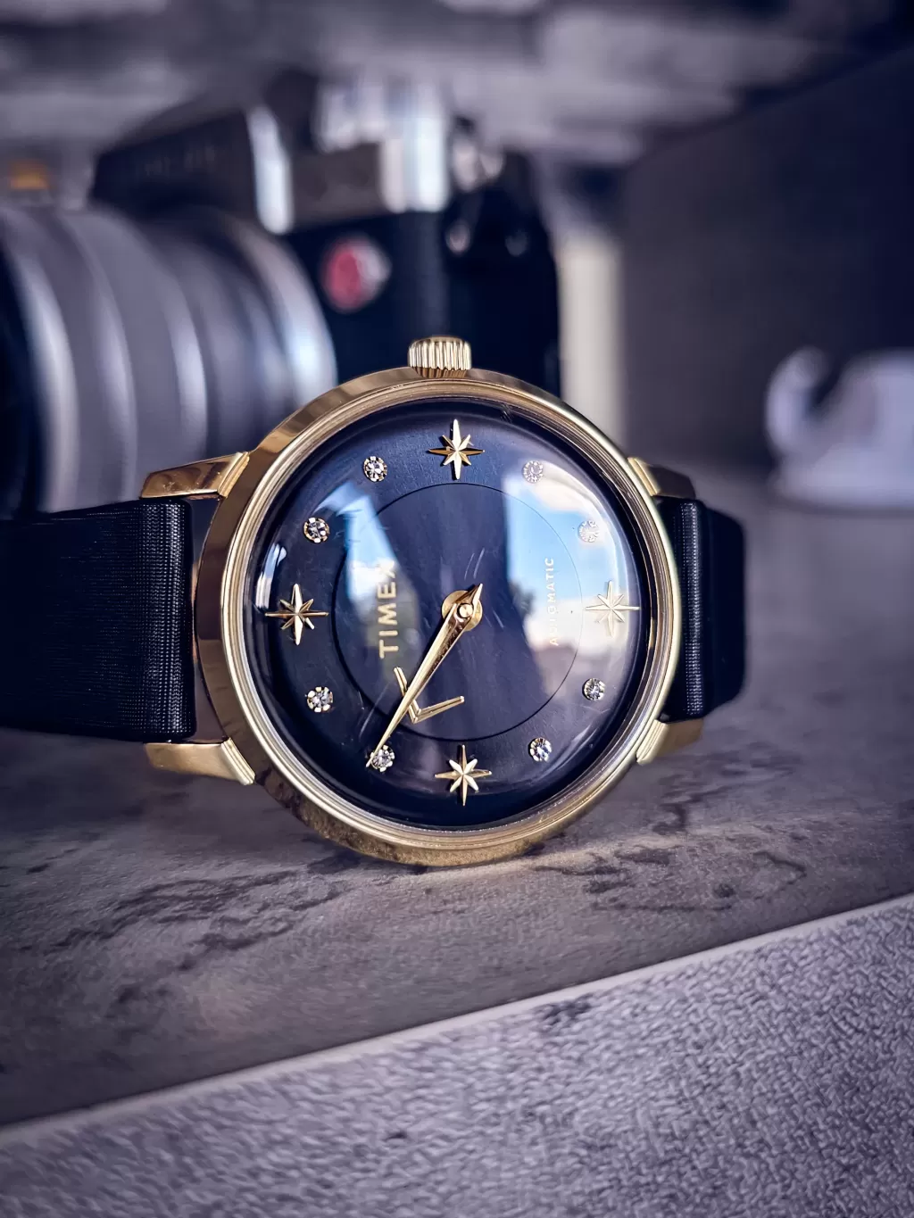 Timex Celestial Opulence Automatic TW2T86300 Review Beautiful Design But Mind The Scratches Dial Macro