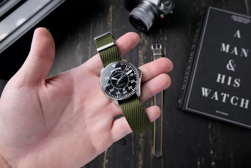 Hamilton Cooper held in my hand on a green NATO